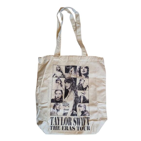 Taylor Swift The Eras Tour VIP Tote Bag Beige USA Dates Leg 1 - Picture 1 of 5
